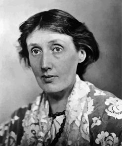 Monochrome Virginia Woolf paint by numbers