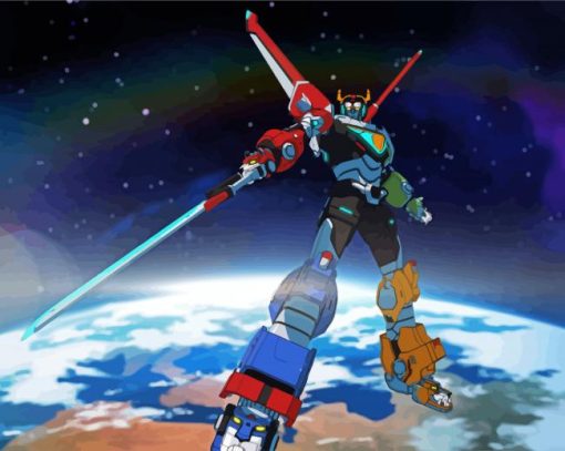 The Robot Voltron paint by numbers