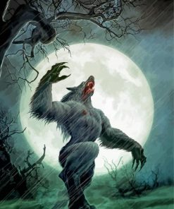 Werewolf Howling paint by numbers