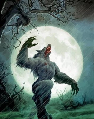 Werewolf Howling paint by numbers