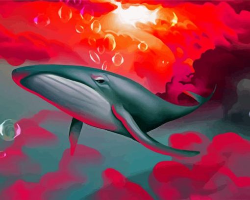 Whale Shark Underwater Art paint by numbers