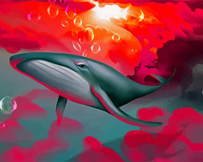 Whale Shark Underwater Art paint by numbers