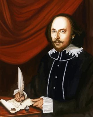 William Shakespeare Poet paint by numbers