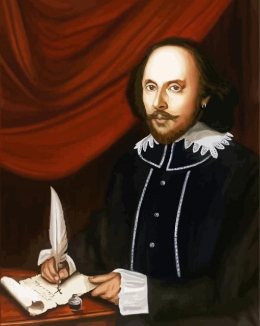 William Shakespeare Poet paint by numbers