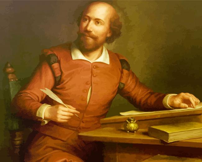 William Shakespeare Playwright paint by numbers