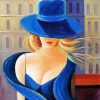 Woman In Blue Hat paint by numbers