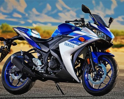 Yamaha R3 Motorcycle paint byb numbers
