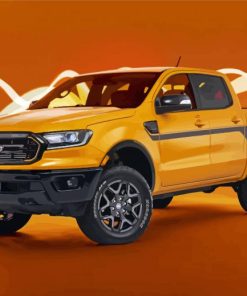 Yellow Ford Ranger Car paint by numbers