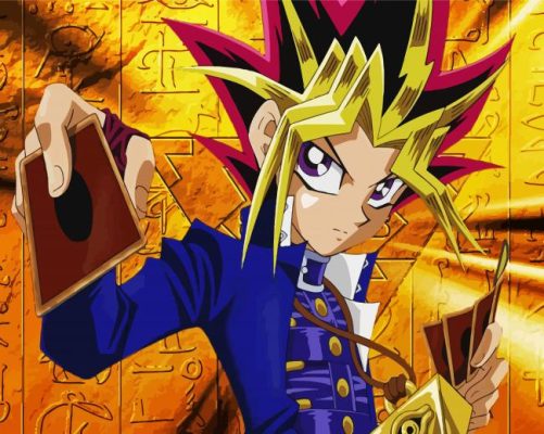 Yugi Mutou And Cards paint by numbers