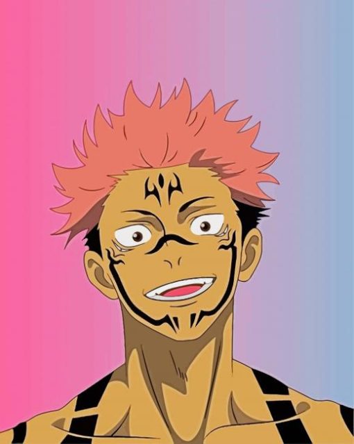 Yuji Itadori Anime Boy paint by numbers