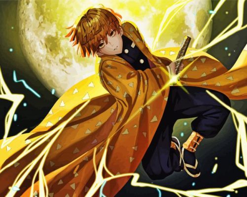Zenitsu Agatsuma Anime paint by numbers