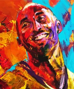 Abstract Kobe Bryant paint by numbers