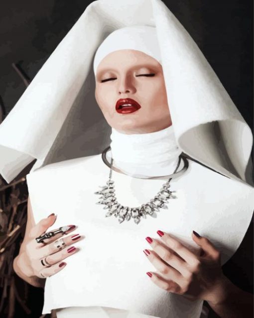 Aesthetic Classy Nun paint by numbers