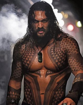 Superhero Aquaman paint by numbers