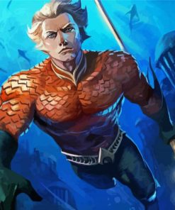 Aquaman Character paint by numbers