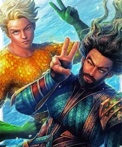 Aquaman Underwater paint by numbers