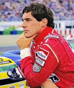 Aesthetic Ayrton Senna paint by numbers