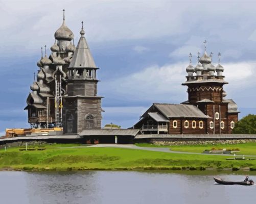 Aesthetic Kizhi Museum paint by numbers
