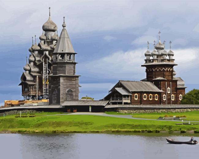 Aesthetic Kizhi Museum paint by numbers