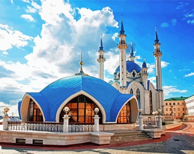 Aesthetic Kul Sharif Mosque paint by numbers