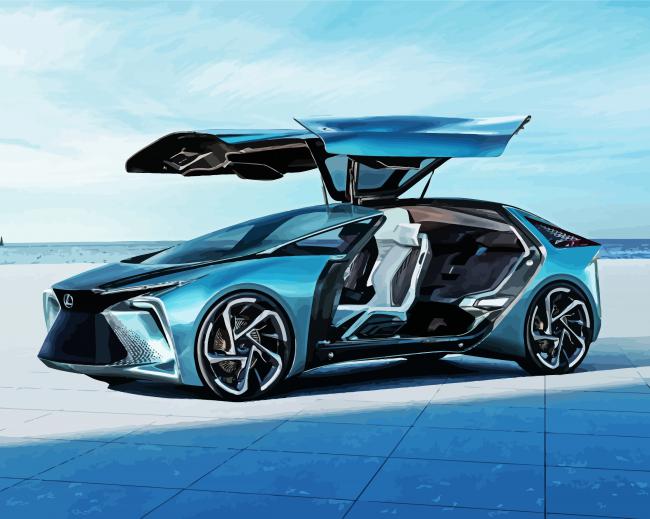 Luxury Lexus Car paint by numbers