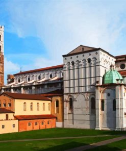 Lucca City Buildings paint by numbers