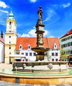 Main Square Fountain paint by numbers