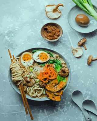 Delicious Chinese Noodles paint by numbers