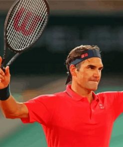 Aesthetic Roger Federer paint by numbers