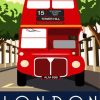 Aesthetic Red Routemaster In London paint by numbers