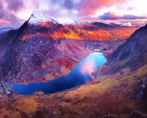 Beautiful Snowdonia National Park paint by numbers