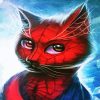 Spider Cat Art paint by numbers