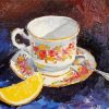 Teacup And Lemon Art paint by numbers