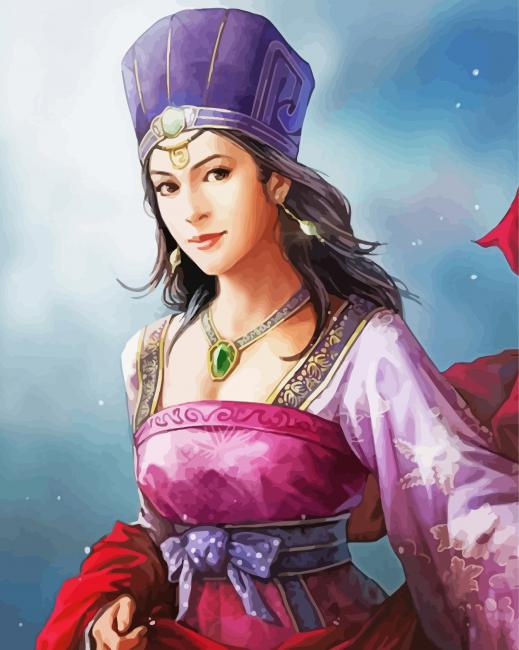 Beautiful Chinese Lady paint by numbers