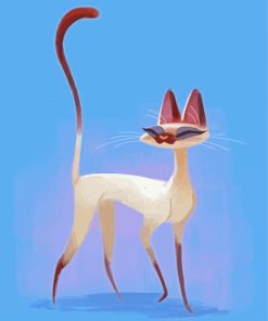 Adorable Siamese Kitty paint by numbers