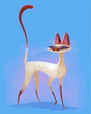 Adorable Siamese Kitty paint by numbers