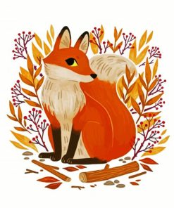 Aesthetic Fox Animal paint by numbers