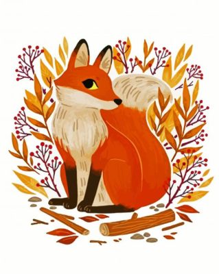 Aesthetic Fox Animal paint by numbers