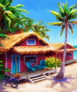 Aesthetic Hawaii Shack paint by numbers