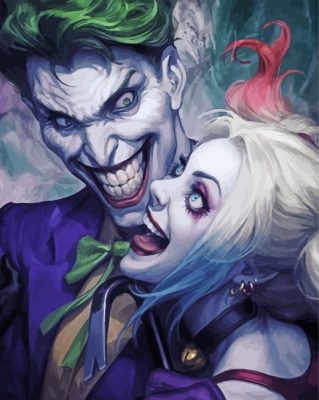 Crazy Joker Couple paint by numbers