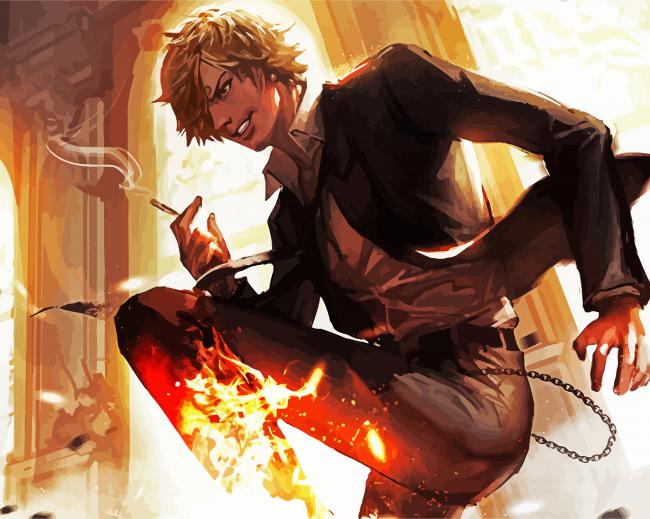 Fire Vinsmoke Sanji paint by numbers