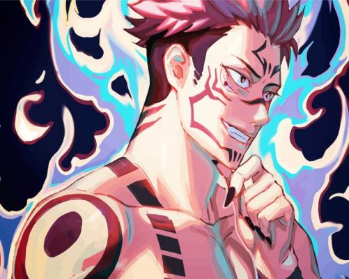 Aesthetic Ryomen Sukuna paint by numbers
