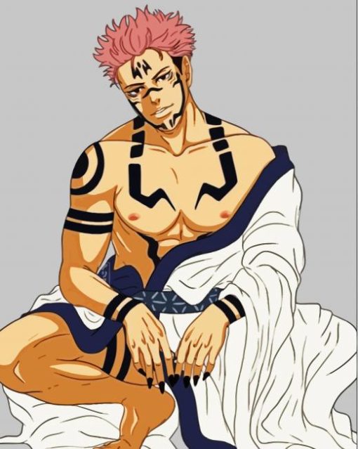 Ryomen Sukuna paint by numbers