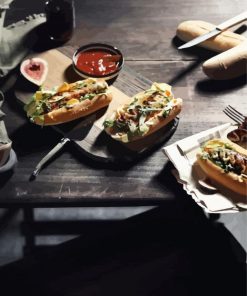 Delicious Sandwich Meal paint by numbers