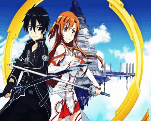 Sword Art Online Manga paint by numbers