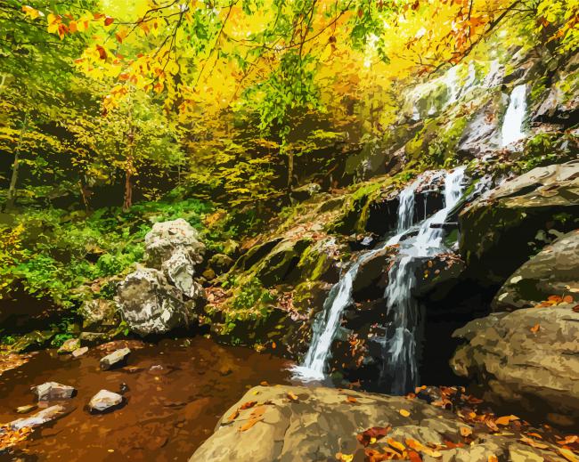Shenandoah National Park Landscape paint by numbers
