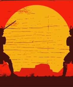 Samurais Silhouettes paint by numbers