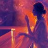 Smoking Girl paint by numbers