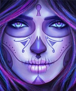 Aesthetic Sugar Skull Woman paint by numbers