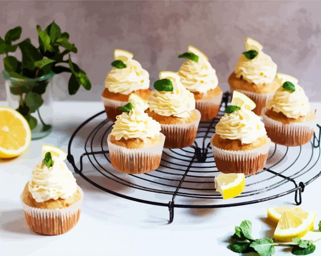 Delicious Sweet Cupcakes paint by numbers